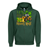 Sports Green a little dirt never hurt st patricks bulldozer Zipper Hoodie - JahusDesignShop