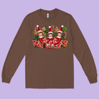Christmas Girl Elfs Long Sleeve Tee Designed By Fadigitalartstudio