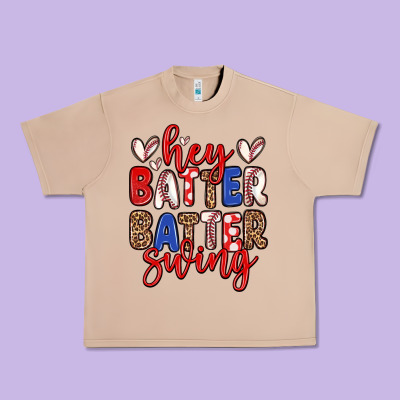 Hey Batter Batter Swing Urban Heavy Tee Designed By Zillion Design Studio
