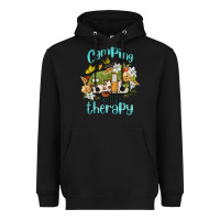 Black camping is my therapy Heavyweight Hoodie - BarkalooDesign