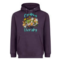 Plum camping is my therapy Heavyweight Hoodie - BarkalooDesign