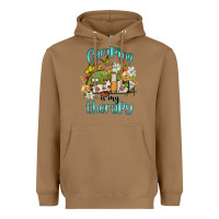 Toasted Coconut camping is my therapy Heavyweight Hoodie - BarkalooDesign