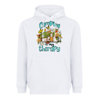 White camping is my therapy Heavyweight Hoodie - BarkalooDesign