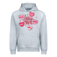 Heather Grey you are enough valentines day Urban Hoodie - LillyAllenDesigns