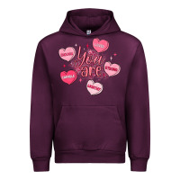 Mauve Wine you are enough valentines day Urban Hoodie - LillyAllenDesigns