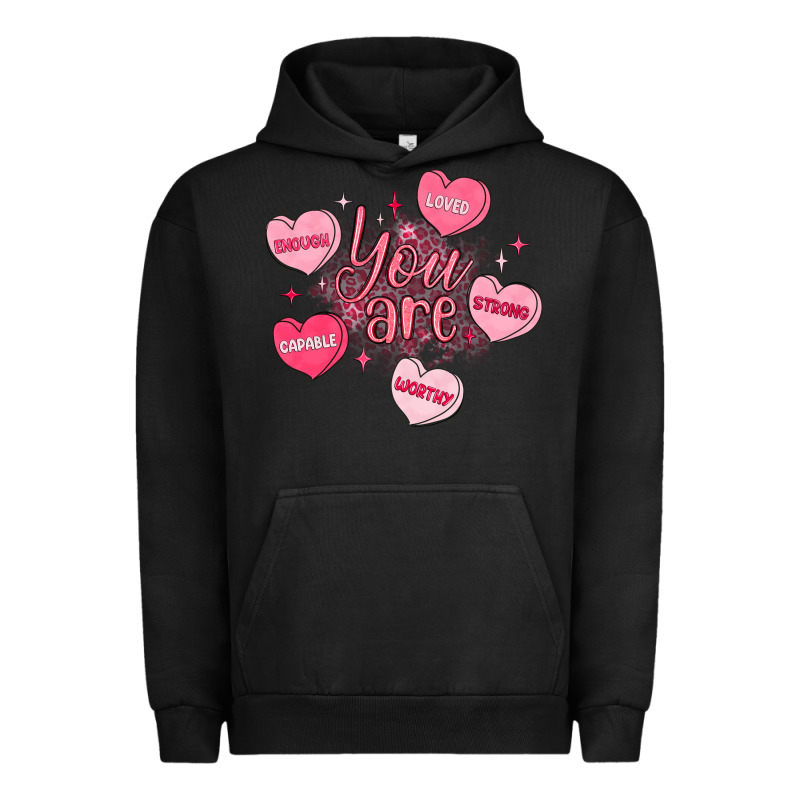 You Are Enough Valentines Day Urban Hoodie by LillyAllenDesigns | Teevron