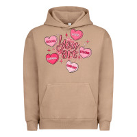 Pigment Burro you are enough valentines day Urban Hoodie - LillyAllenDesigns