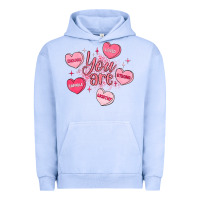 Pigment Grape Ice you are enough valentines day Urban Hoodie - LillyAllenDesigns