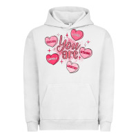 Pigment Lunar Rock you are enough valentines day Urban Hoodie - LillyAllenDesigns