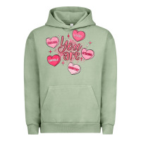 Pigment Oil Green you are enough valentines day Urban Hoodie - LillyAllenDesigns