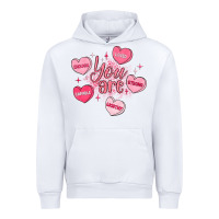 White you are enough valentines day Urban Hoodie - LillyAllenDesigns