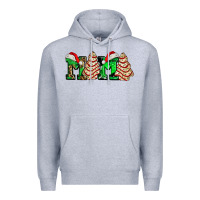 Heather Grey mama with christmas tree cake ado Premium Hoodie - AdoDesignShop