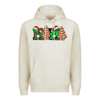 Oatmeal Heather mama with christmas tree cake ado Premium Hoodie - AdoDesignShop