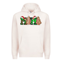 Pale Pink mama with christmas tree cake ado Premium Hoodie - AdoDesignShop
