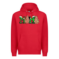 Red mama with christmas tree cake ado Premium Hoodie - AdoDesignShop