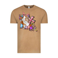 Vintage Camel Louisiana Map Easter Bunny And Cross Vintage Tee - RanaPortraitStore