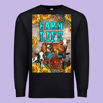Western Farm Life Premium Sweatshirt Designed By Lillyallendesigns