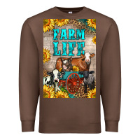 Chestnut Western Farm Life Premium Sweatshirt - LillyAllenDesigns