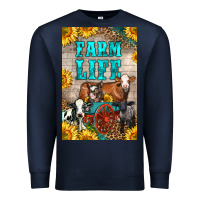 Navy Western Farm Life Premium Sweatshirt - LillyAllenDesigns