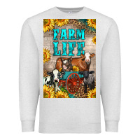 Oatmeal Heather Western Farm Life Premium Sweatshirt - LillyAllenDesigns