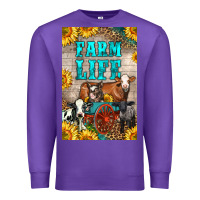 Purple Western Farm Life Premium Sweatshirt - LillyAllenDesigns