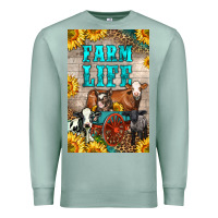 Seafoam Western Farm Life Premium Sweatshirt - LillyAllenDesigns