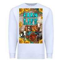 White Western Farm Life Premium Sweatshirt - LillyAllenDesigns