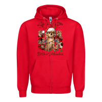 Red christmas life is better with a chihuahua Zipper Hoodie - JahusDesignShop