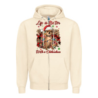 Sandshell christmas life is better with a chihuahua Zipper Hoodie - JahusDesignShop