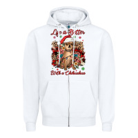 White christmas life is better with a chihuahua Zipper Hoodie - JahusDesignShop