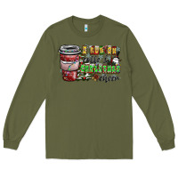 Army Green I Run On Coffee And Christmas Cheer Long Sleeve Tee - CowhideDigitalArt
