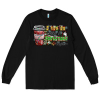 Black I Run On Coffee And Christmas Cheer Long Sleeve Tee - CowhideDigitalArt