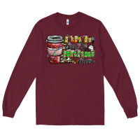 Burgundy I Run On Coffee And Christmas Cheer Long Sleeve Tee - CowhideDigitalArt
