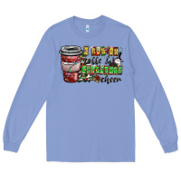 Colony Blue I Run On Coffee And Christmas Cheer Long Sleeve Tee - CowhideDigitalArt