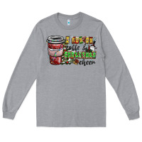 Heather Grey I Run On Coffee And Christmas Cheer Long Sleeve Tee - CowhideDigitalArt