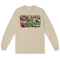 Mushroom I Run On Coffee And Christmas Cheer Long Sleeve Tee - CowhideDigitalArt