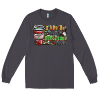 Smoke I Run On Coffee And Christmas Cheer Long Sleeve Tee - CowhideDigitalArt