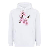 White Peach Blossom Heavyweight Hoodie - LillyAllenDesigns