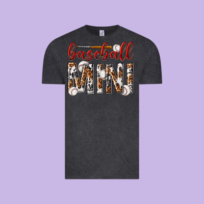 Vintage Tee baseball mini with leopard