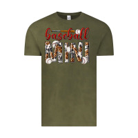 Vintage Olive baseball mini with leopard Vintage Tee - texasbilliewilder