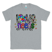 Heather Grey love need no words Classic Tee - SublimationCraftShop
