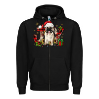 Black christmas joy pug Zipper Hoodie - JahusDesignShop