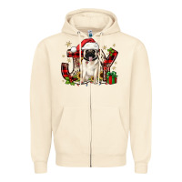 Sandshell christmas joy pug Zipper Hoodie - JahusDesignShop