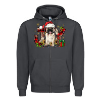 Smoke christmas joy pug Zipper Hoodie - JahusDesignShop
