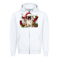 White christmas joy pug Zipper Hoodie - JahusDesignShop