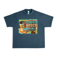 Midnight Navy pumpkin spice junkie Urban Heavy Tee - BarkalooDesign