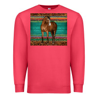 Cardinal western horse serape  leather leopard Premium Sweatshirt - BarkalooDesign