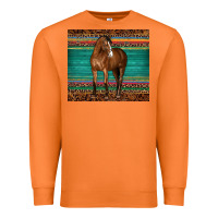 Carrot western horse serape  leather leopard Premium Sweatshirt - BarkalooDesign