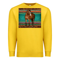 Lemon western horse serape  leather leopard Premium Sweatshirt - BarkalooDesign