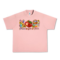 Salmon peace love teach Urban Heavy Tee - texasbilliewilder